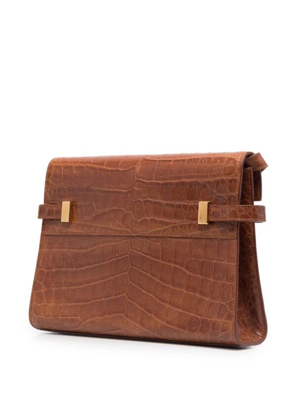 Saint Laurent Manhattan croc-effect shoulder bag - Image 3