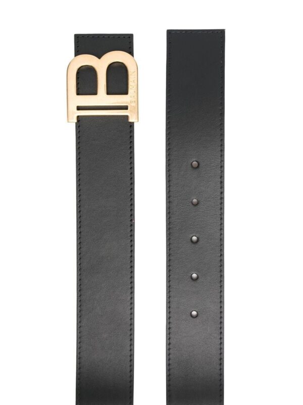 Balmain  logo-plaque leather belt - Image 2