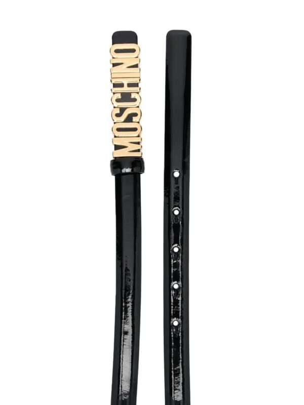 Moschino  logo-plaque leather belt - Image 2