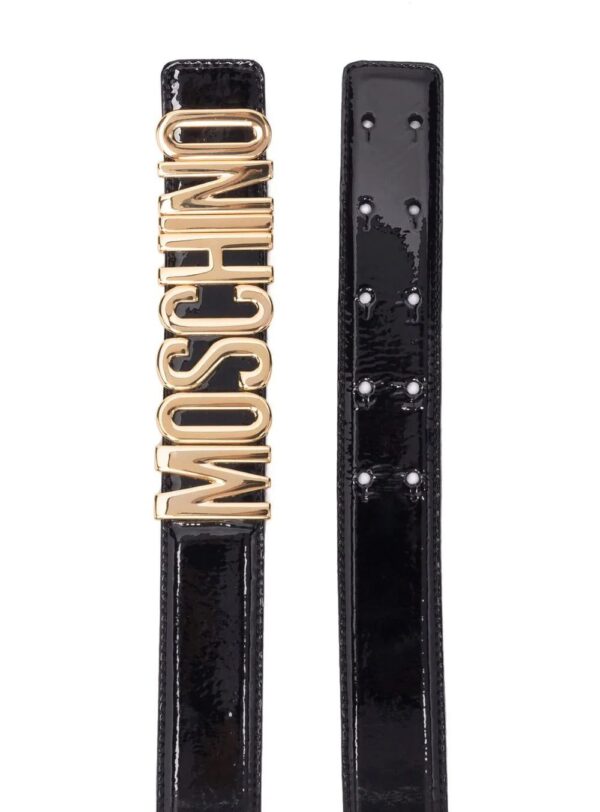 Moschino  logo-plaque leather belt - Image 2
