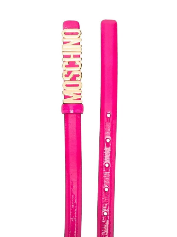 Moschino  logo-plaque leather belt - Image 2