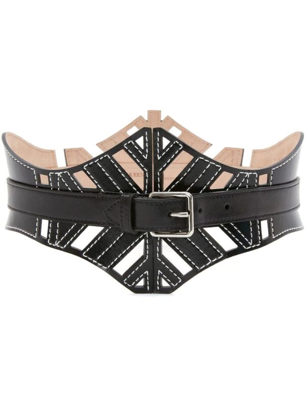 Alexander McQueen  cut-out buckle belt