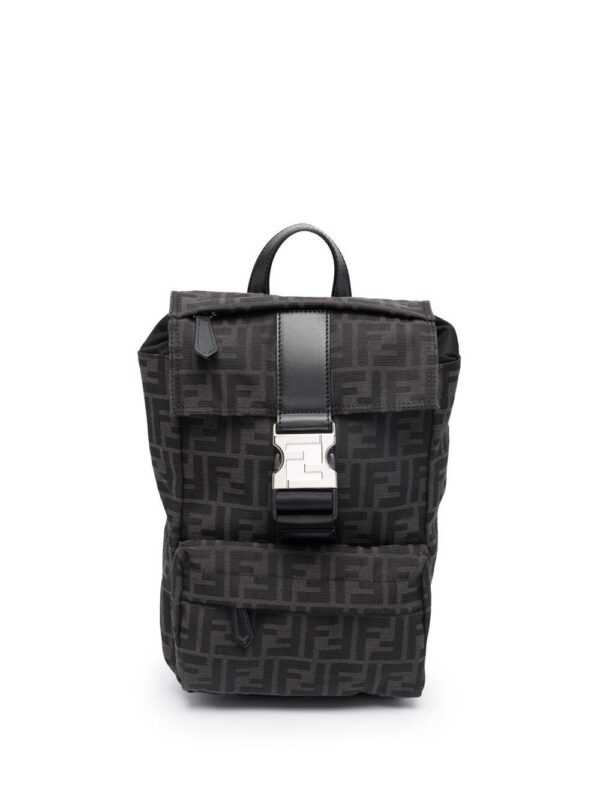 FENDI monogram logo-print backpack