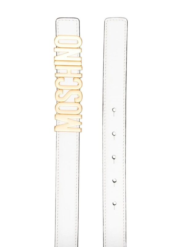 Moschino  logo-lettered leather belt - Image 2