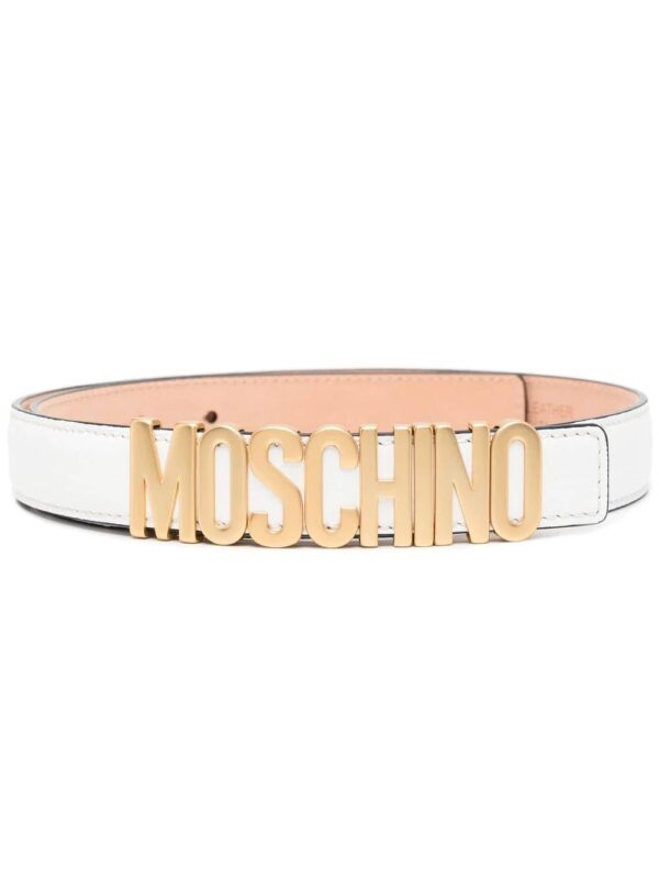 Moschino  logo-lettered leather belt