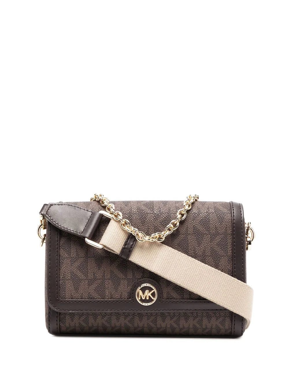 Micheal kors monogram canvas shoulder bag