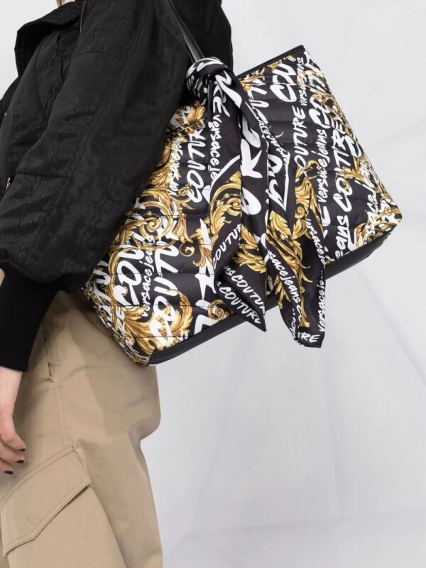 Versace Jeans Couture  logo-print padded tote bag - Image 3