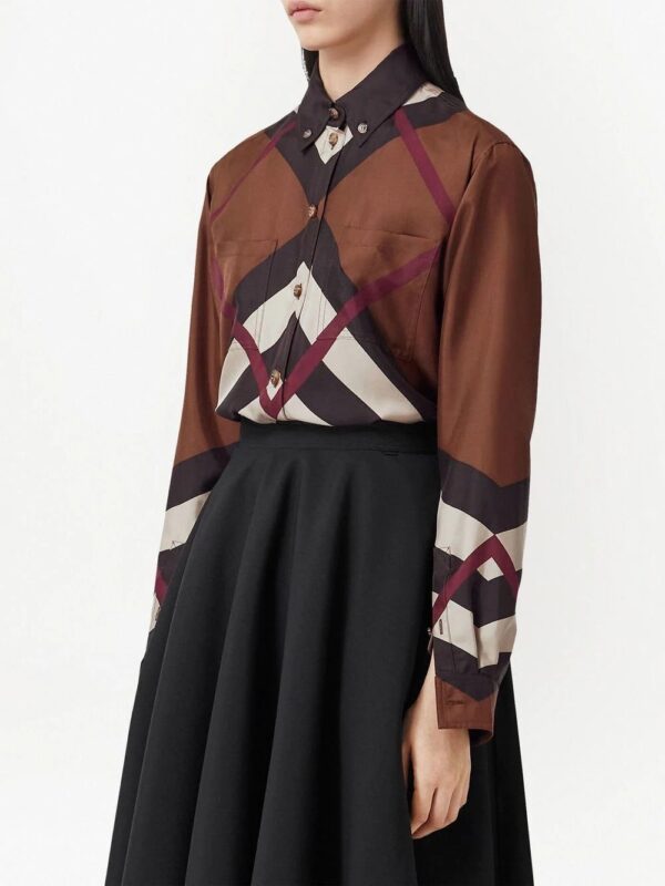 Burberry  chevron check-print button-down shirt - Image 3