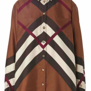 Burberry  chevron check-print button-down shirt