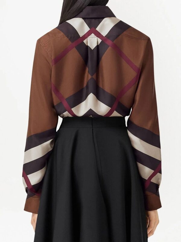 Burberry  chevron check-print button-down shirt - Image 4