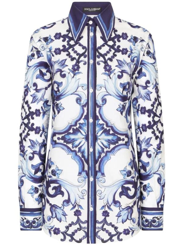 Dolce & Gabbana  Majolica-print cotton shirt