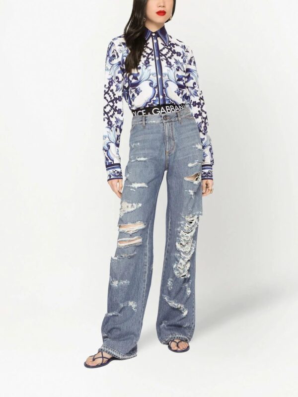Dolce & Gabbana  Majolica-print cotton shirt - Image 3