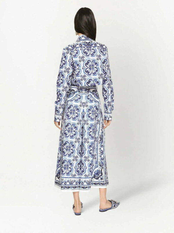 Dolce & Gabbana  Majolica-print cropped shirt - Image 4