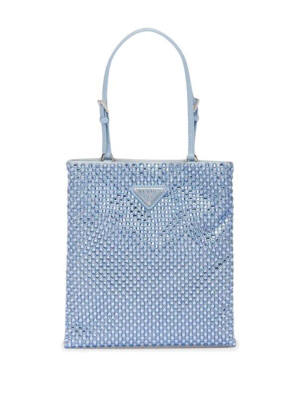 Prada  crystal-embellished satin handbag