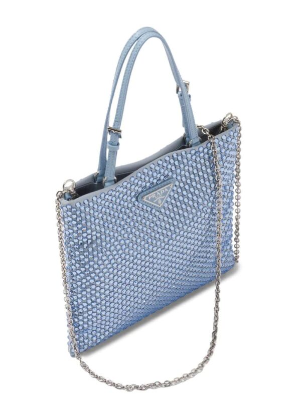 Prada  crystal-embellished satin handbag - Image 4