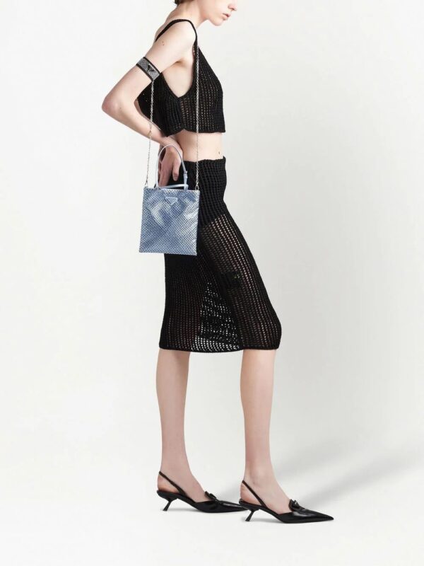 Prada  crystal-embellished satin handbag - Image 2