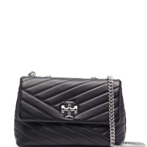 Tory Burch quilted logo-plaque leather bag