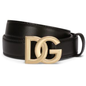 Dolce & Gabbana  logo-plaque buckle-fastening belt
