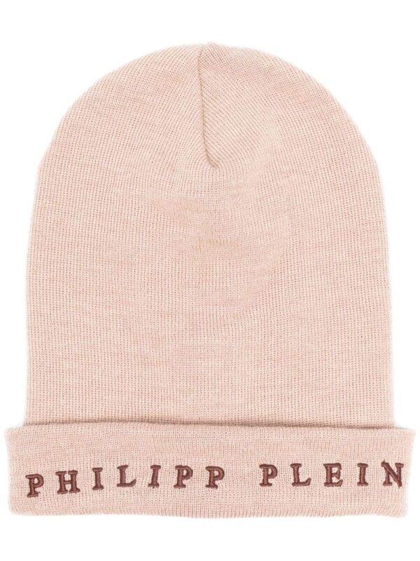 Philipp Plein logo-embroidered beanie