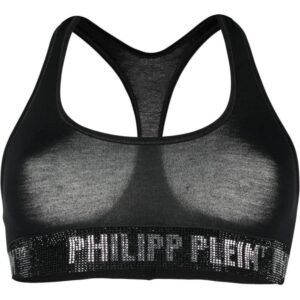 Philipp Plein  logo-embellished cotton sports bra