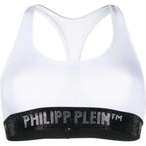Philipp Plein  logo-embellished cotton sports bra
