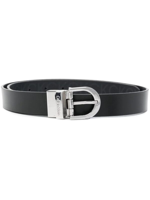 Calvin Klein  engraved-logo buckle belt