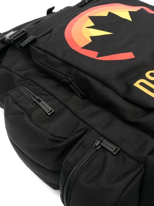 Dsquared2 logo-print buckled backpack - Image 4