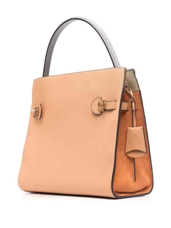 Tory Burch logo-plaque leather tote bag - Image 3