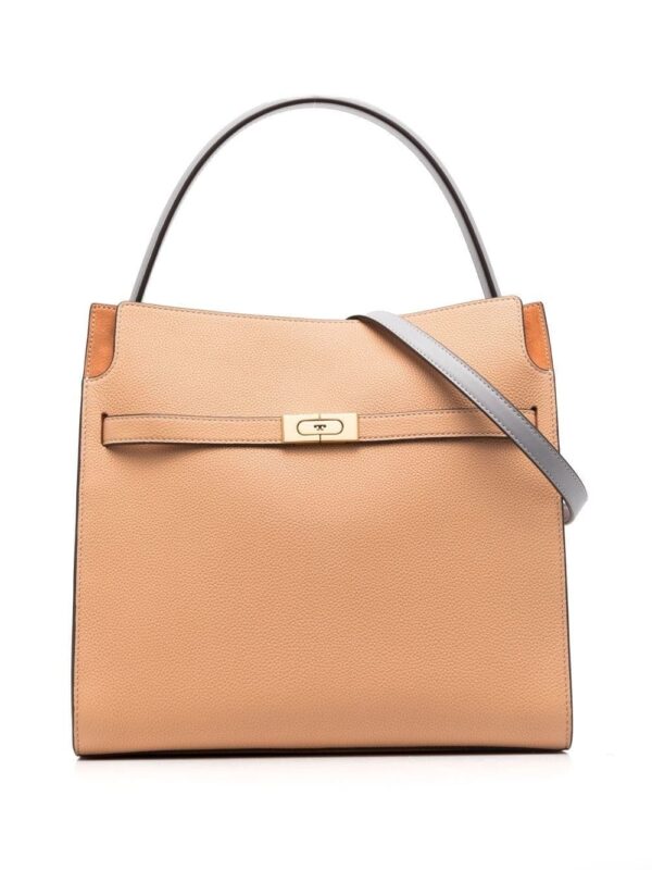 Tory Burch logo-plaque leather tote bag