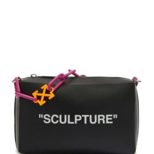 Off-white Block Pouch Quote clutch bag