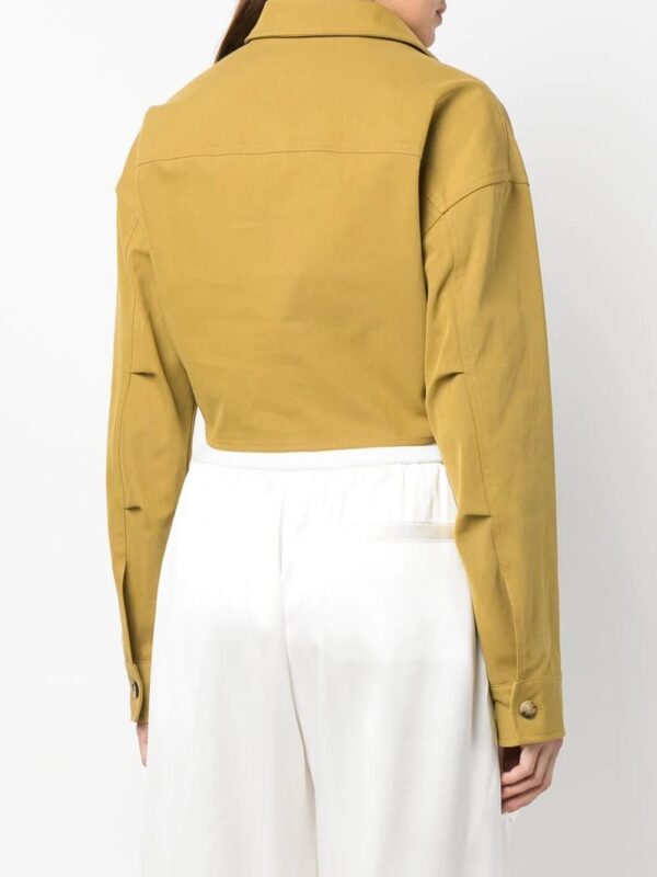 Off-White  twist-front cropped cargo shirt - Image 4