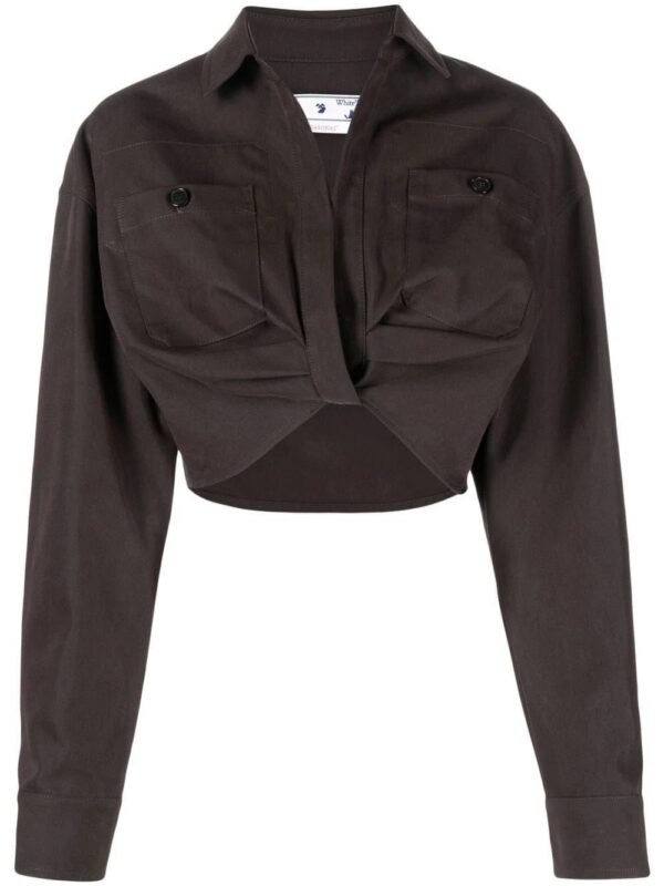 Off-White  cropped long-sleeve shirt