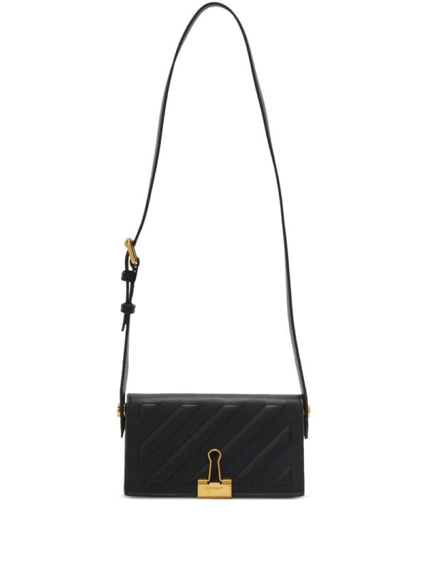 Off-white Diag-stripe leather shoulder bag