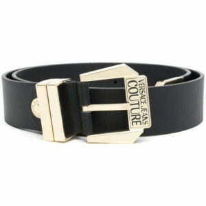 Versace Jeans Couture  engraved-logo leather belt