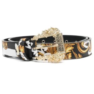 Versace Jeans Couture  baroque pattern-print leather belt
