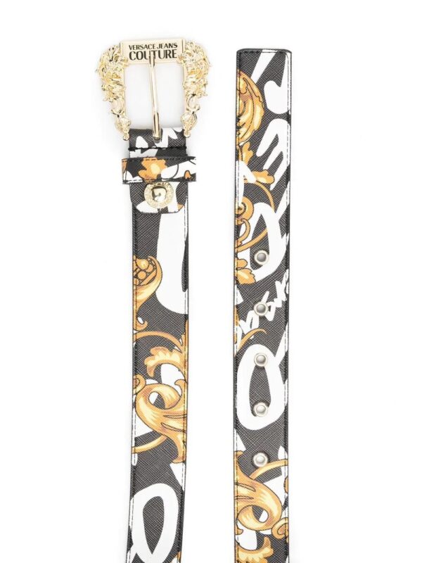 Versace Jeans Couture  baroque pattern-print leather belt - Image 2