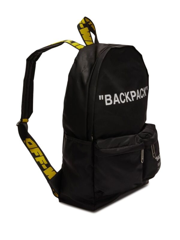 Off-white slogan-print zip-fastening backpack - Image 4