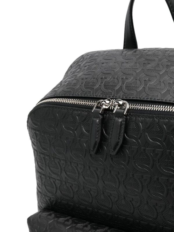 Ferragamo leather logo-embossed backpack - Image 4