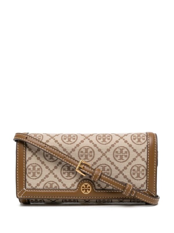 Tory Burch all-over monogram-pattern clutch bag