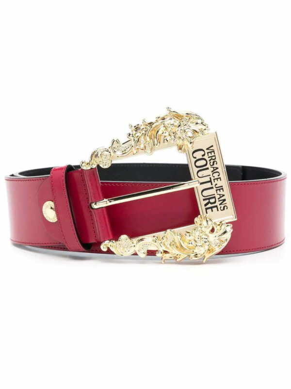 Versace Jeans Couture  Baroque-buckle leather belt