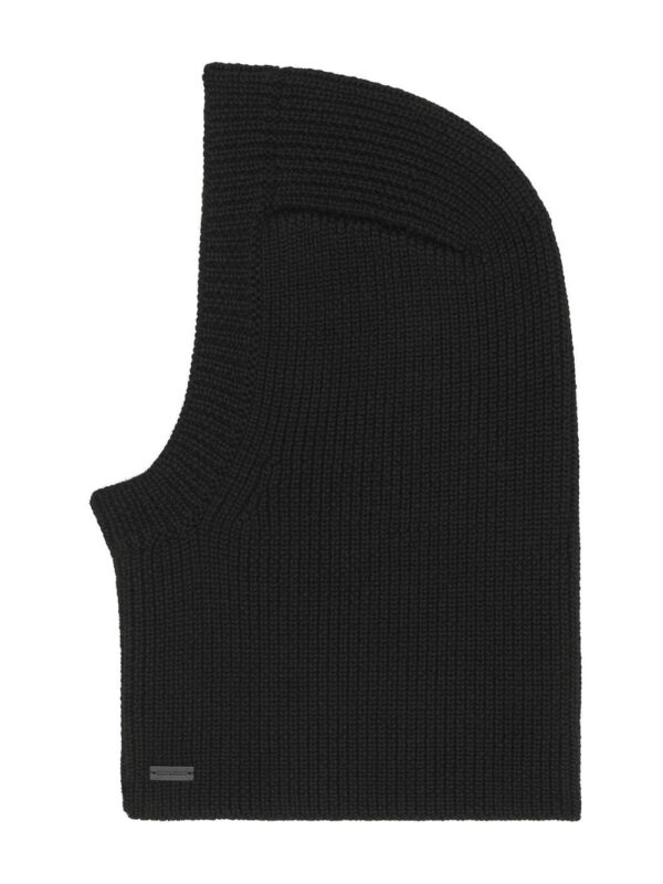 Saint Laurent large ribbed balaclava in wool - Image 2