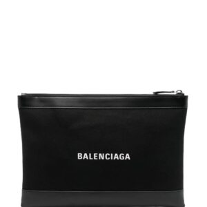 Balenciaga  logo-print clutch