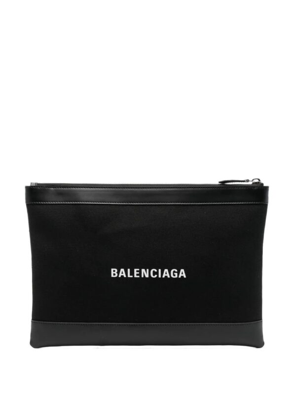 Balenciaga  logo-print clutch