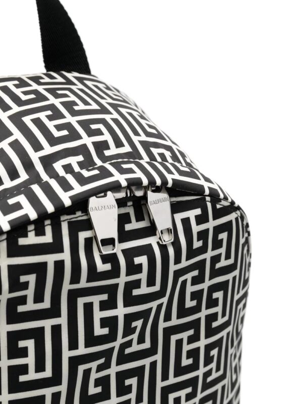 Balmain logo-print panelled backpack - Image 4