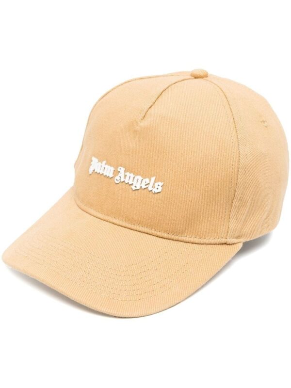 Palm Angels logo-plaque cotton cap