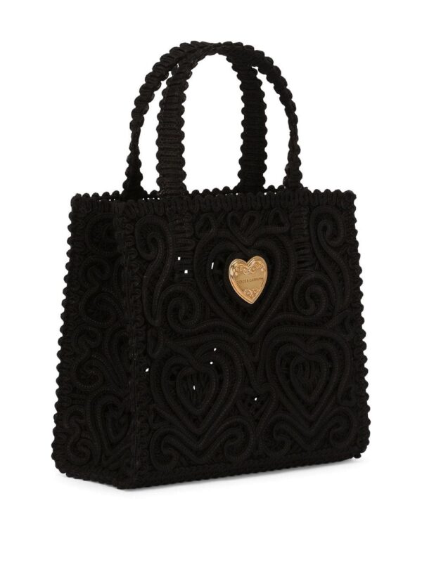 Dolce & Gabbana cordonetto-lace tote bag - Image 4