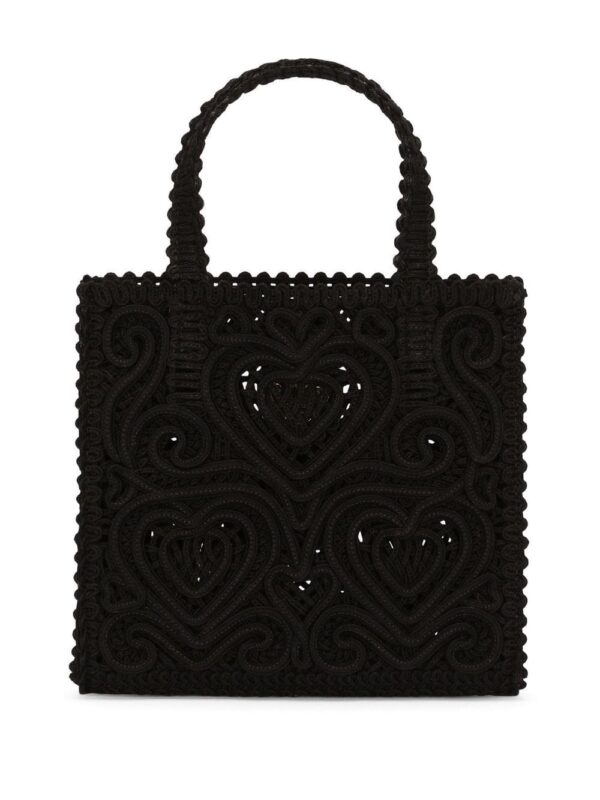 Dolce & Gabbana cordonetto-lace tote bag - Image 3