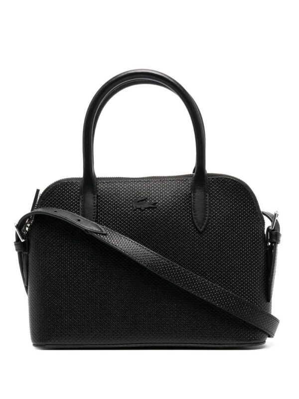 Lacoste Chantaco piqué leather mini tote bag