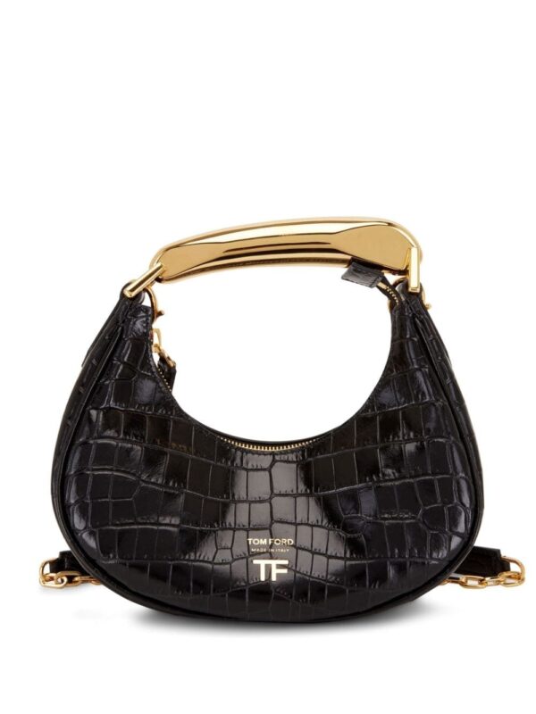 TOM FORD logo-plaque leather crossbody bag