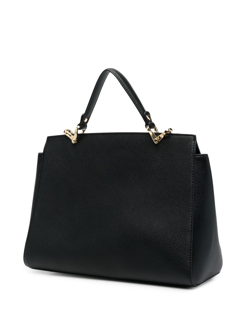 Moschino logo-plaque grained tote bag - Image 3